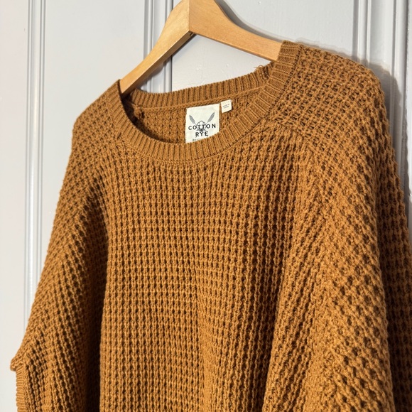 Cotton & Rye Texana Concho Brown Round Hem Crew Neck western Fringe sweater‎ XXL - Picture 3 of 14